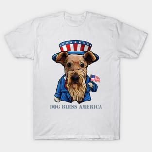 Fourth of July Pun Airedale Terrier T-Shirt